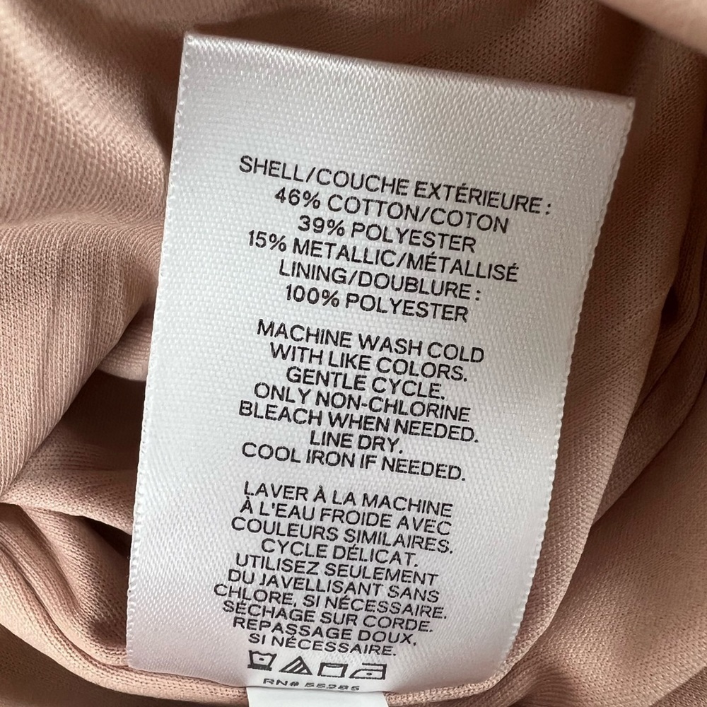 NWT: Express Sparkly Metallic Rose Gold Dress - Picture 7 of 12